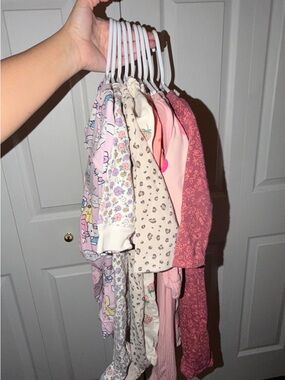 Girls Pink & Neutral Mixed Pajama Lot